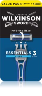 Wilkinson Sword Essentials 3 Hybrid Rasierapparat + Ersatzköpfe 4 pc