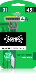 Wilkinson Sword Quattro Essential 4 Sensitive Precision maszynki jednorazowe 3 szt.