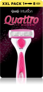 Wilkinson Sword Intuition Quattro for Women ξυριστική μηχανή + ανταλλακτικές λεπίδες 8 τεμ.