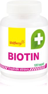 Wolfberry Biotin kapsle pro správné fungování organismu a normální stav vlasů a nehtů 120 cps