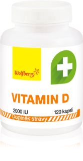 Wolfberry Vitamin D kapsuly pre normálnu funkciu imunitného systému, stav kostí, zubov a činnosť svalov 120 cps