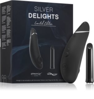 Womanizer Silver Delights Collection stimulator and vibrator 2 pc