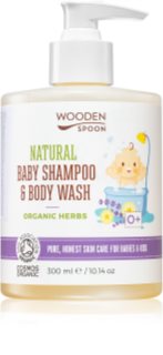 WoodenSpoon Natural shampoo e doccia gel per bambini con aroma di lavanda 300 ml