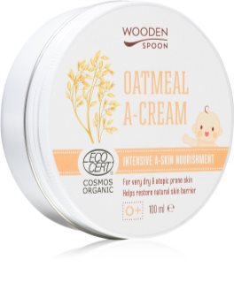 WoodenSpoon Oatmeal A-Cream crème nourrissante et apaisante pour peaux sèches à atopiques 100 ml