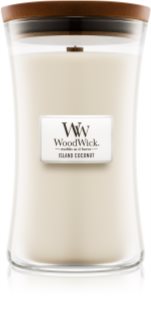 Woodwick Island Coconut vela perfumada com pavio de madeira