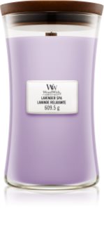 Woodwick Lavender Spa tuoksukynttilä sisältää puusydämen 609.5 g