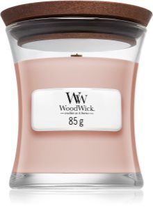 Woodwick Vanilla & Sea Salt vela perfumada com pavio de madeira