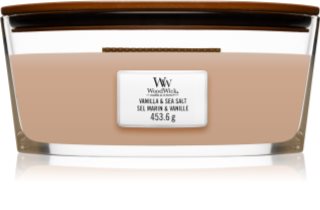 Woodwick Vanilla & Sea Salt vela perfumada com pavio de madeira (hearthwick) 453.6 g