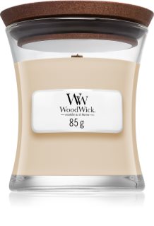 Woodwick White Honey Miel Blanc aromatizēta svece ar koka dakti