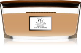 Woodwick Golden Milk bougie parfumée avec mèche en bois (hearthwick) 453.6 g