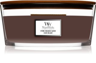 Woodwick Stone Washed Suede bougie parfumée avec mèche en bois (hearthwick) 453 g