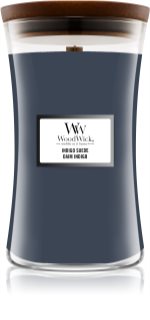 Woodwick Indigo Suede bougie parfumée avec mèche en bois