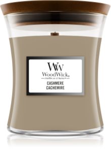 Woodwick Cashmere ароматна свещ с дървен фитил