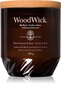Woodwick Black Currant & Rose vonná svíčka
