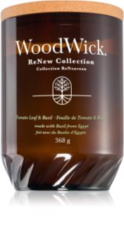 Woodwick Tomato Leaf & Basil scented candle