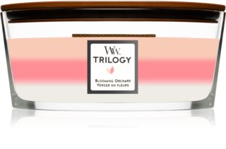 Woodwick Trilogy Blooming Orchard vela perfumada 453,6 g