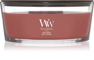 Woodwick Silk & Spice αρωματικό κερί με ξύλινο φιτίλι 453.6 γρ
