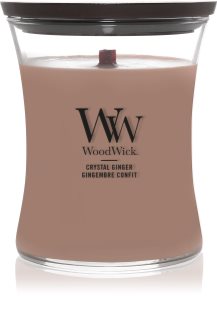 Woodwick Crystal Ginger vonná sviečka s dreveným knotom