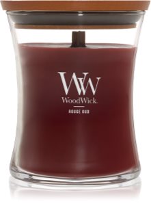 Woodwick Opulent Wood Rouge Oud mirisna svijeća s drvenim fitiljem