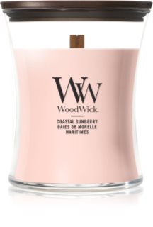 Woodwick Coastal Sunberry lõhnaküünal puidust taht