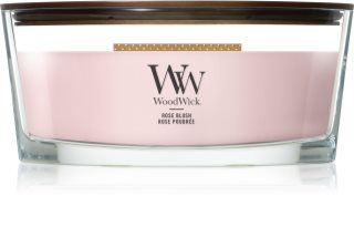 Woodwick Rose Blush scented candle with wooden wick 453.6 g