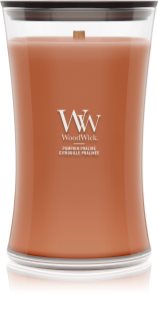 Woodwick Pumpkin Praline Duftkerze mit Holzdocht