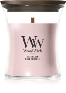 Woodwick Rose Blush bougie parfumée avec mèche en bois