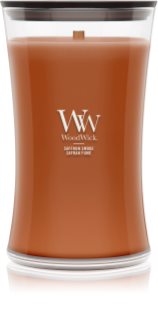 Woodwick Saffron Smoke bougie parfumée avec mèche en bois