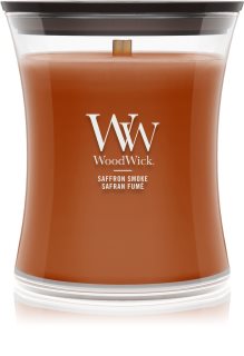 Woodwick Saffron Smoke vonná svíčka s dřevěným knotem