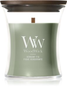 Woodwick Verdant Fig ароматна свещ с дървен фитил 85 гр.