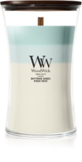 Woodwick Trilogy Driftwood Shores candela profumata con stoppino in legno 610 g