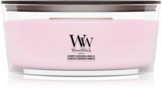 Woodwick Cherry Blossom & Vanilla candela profumata con stoppino in legno 453.6 g