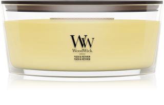 Woodwick Yuzu & Vetiver vela perfumada con mecha de madera 453.6 g
