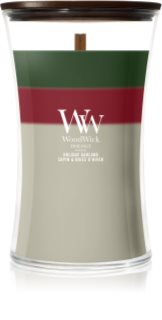 Woodwick Trilogy Holiday Garland mirisna svijeća s drvenim fitiljem 610 g