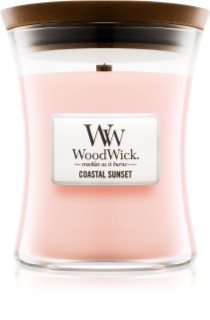 Woodwick Coastal Sunset scented candle with wooden wick