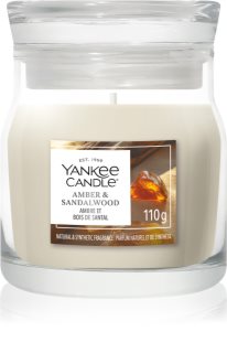 Yankee Candle Amber & Sandalwood bougie parfumée Signature 110 g