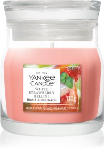 Yankee Candle White Strawberry Bellini vela perfumada Signature 110 g