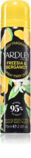 Yardley Freesia & Bergamot spray do ciała dla kobiet 75 ml