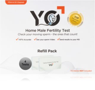 YO Náhradní příslušenství pro test plodnosti pro muže verze pro IOS, Android, MAC a PC zdravotnický prostředek 4 ks