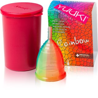 Yuuki Rainbow Line 1 + cup Menstrualna čašica veličina large (⌀ 46 mm, 24 ml) 1 kom
