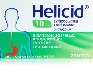 Zentiva Helicid 10mg tablety k léčbě příznaků refluxu u dospělých 28 ks