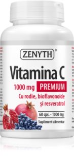 Zenyth Vitamina C 1000 mg Premium capsule pentru funcționarea normală a sistemului imunitar și protecția celulelor împotriva stresului oxidativ 60 caps.