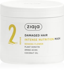 Ziaja Plant Essentials Banana Flower maitinamoji plaukų kaukė pažeistiems plaukams 350 ml