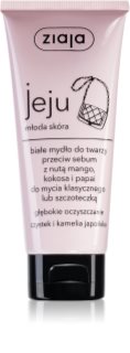 Ziaja Jeju białe mydło do twarzy przeciw sebum 75 ml