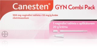 Canesten GYN Combi Pack 500mg+10g crm + vag tbl nob 1+20g + vaginální tableta 20 tbl