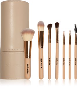 Zoë Ayla Makeup Brush Set 7 Piece Make-up Brush Set with Pouch