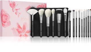 ZOEVA The Artists Brush Set Silver brush set with pouch 1 St.