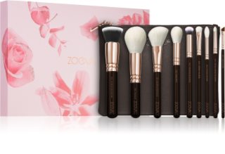 ZOEVA The Complete Brush Set Rose Golden Edition brush set with pouch