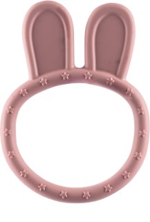 Zopa Silicone Teether Rabbit jucărie pentru dentiție Old Pink 1 buc