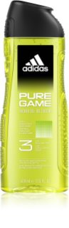Adidas Pure Game sprchový gel na obličej, tělo a vlasy 3 v 1 pro muže 400 ml